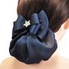 Sweet Bow Snood Korean Style Women Spring Clip Vintage Ruffled Edges Hair Net  For Girls