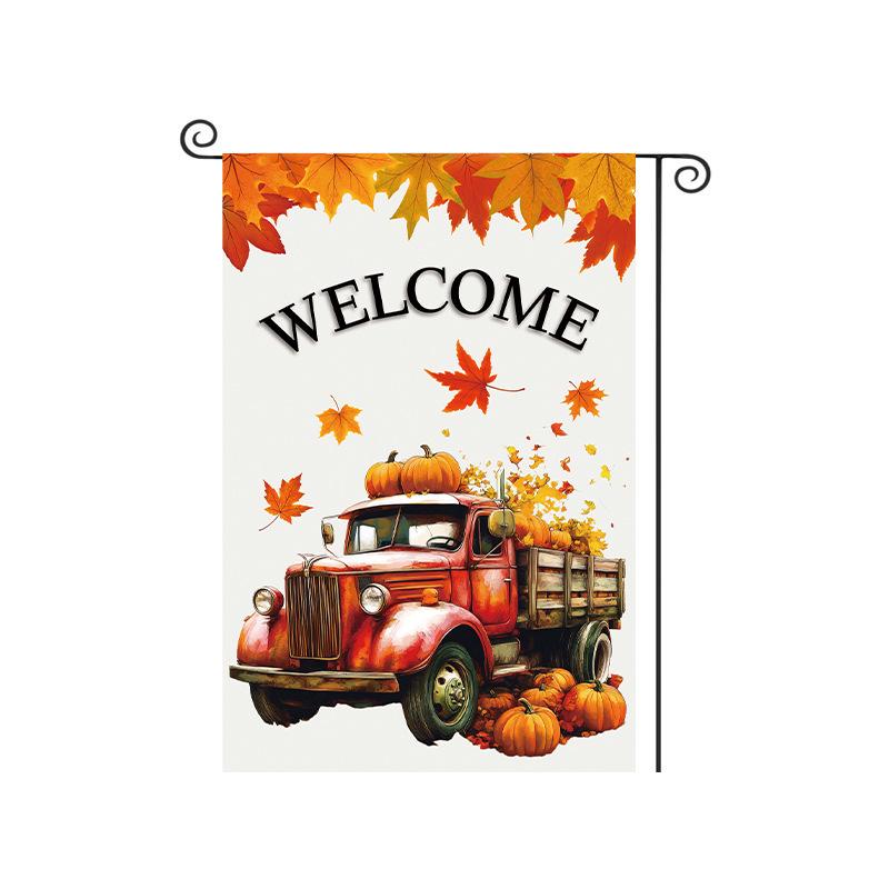 Thanksgiving Pumpkin Harvest Garden Flag for Outdoor Autumn Decor