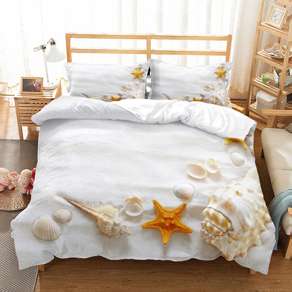 Starfishes Duvet Cover Set EU Single Double King US Twin Full Queen Size  Bed Linen Set