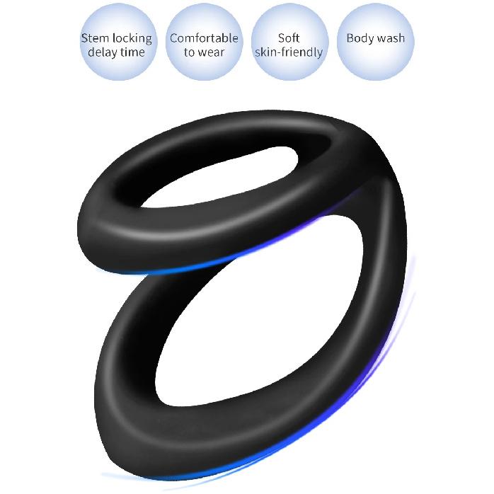 Silicone Semen Lock Ring Male Penis Ring Reusable Delay Ejaculation Lasting Scrotum Lock Ring Sex Toys for Men Adult Products