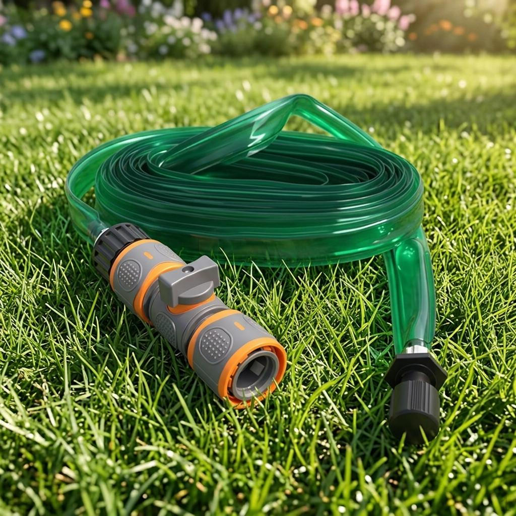 

Flat , Irrigation Hose for The Garden, Practical, Flexible And with Holes Flower Beds 4.5m