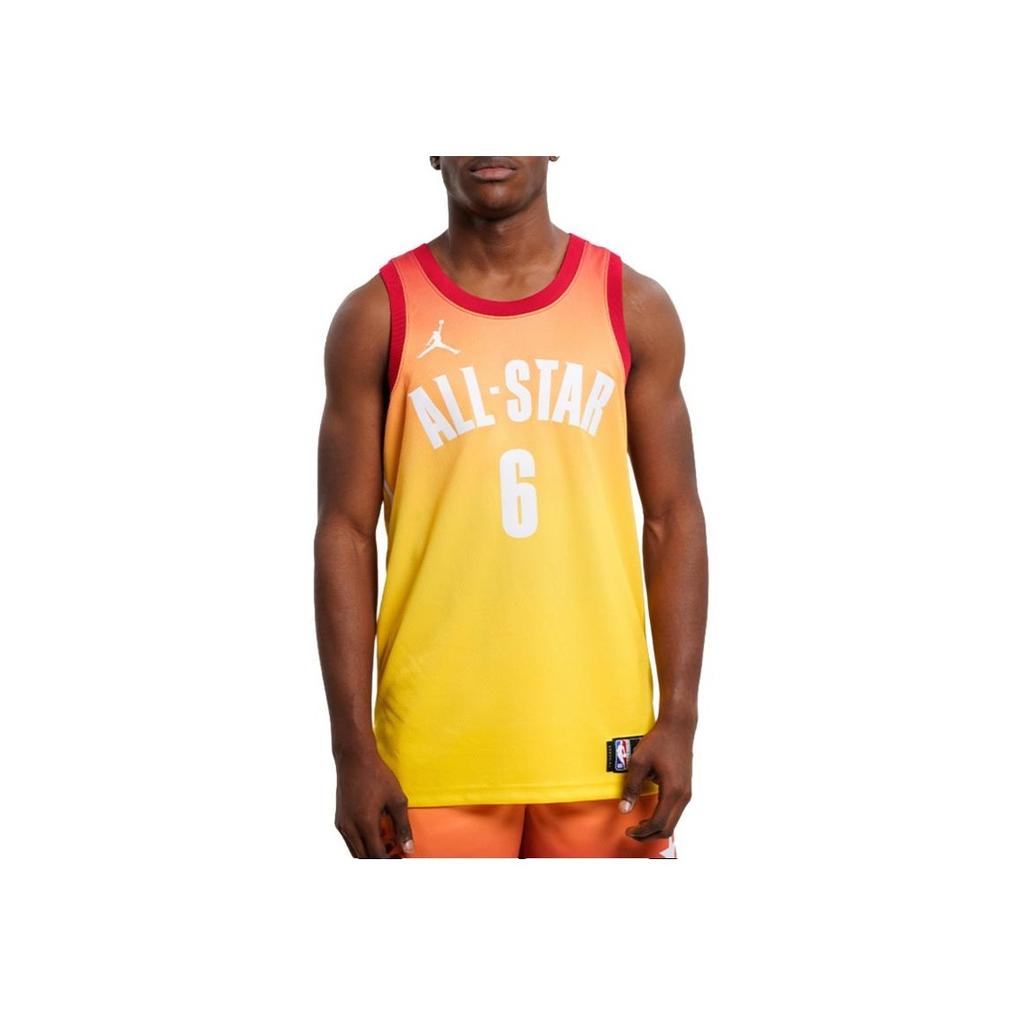 Jordan NBA Printed Colorblock Basketball Jersey Men Tops Red DX6345-601