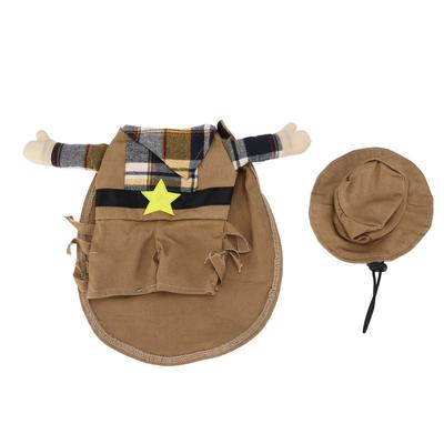 Strój świąteczny dla zwierząt Poliester Western Cowboy Dog Costume dla kotów małych i średnich psów