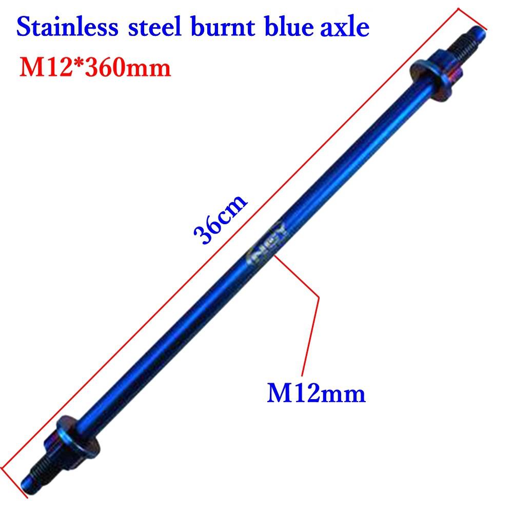 Multicolor M10/12 X220-360mm Motorcycle Front Wheel Shock Axle Medium Axle For Honda Yamaha RSZ JOG FORCE M3 Niu Scooter Parts