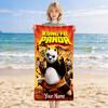 Custom Name Kung Fu Stylish Digital Printing Beach Towel Quick‑Drying Absorbent Blanket for Beach Pool Gym Travel