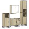 4 Piece Bathroom Furniture Set In Sonoma Oak Engineered Wood