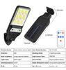 350000LM Outdoor Solar Lights Motion Sensor Solar 3 Modes Waterproof Security Wall Lighting for Patio Garden Door Street Light