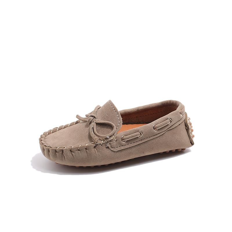 

Boys Loafers Suede Leather Soft Sole Girls Shoes Comfortable Shallow Children Flats Non-slip Slip on Toddler Kids Casual Shoes 25