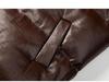 2025 Men's American Style Crocodile Pattern PU Leather Winter Jacket - Thick, Loose, Plus Size Cotton Coat