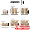 Set Of 2 Minimalist Flat Printing Easter Basket Bunnies Chic Curtains Fabric Outdoor Decorations Living Room Curtain Polyester Ideal For Sitting
