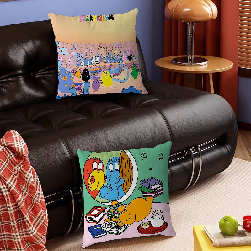 Classic Movie B-Barbapapa Pillow Cover Sofa Cushion Cover Home Room Decoration Children Gift