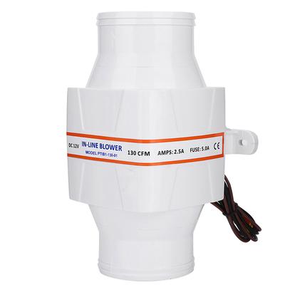 3-palcový priamobežný morský odvetrávač šachty Tichý silný ventilačný ventilátor pre jachtu karavan