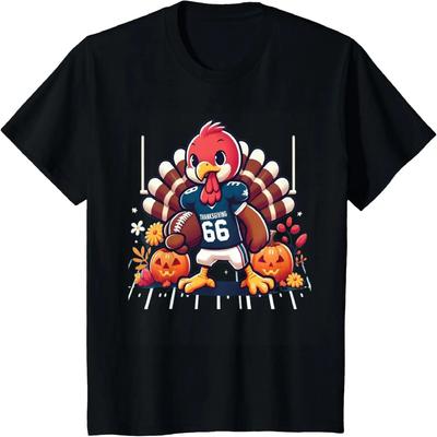 Kinder Baby Türkei Fußballspieler Kleinkind Jungen Kinder Thanksgiving T-Shirt