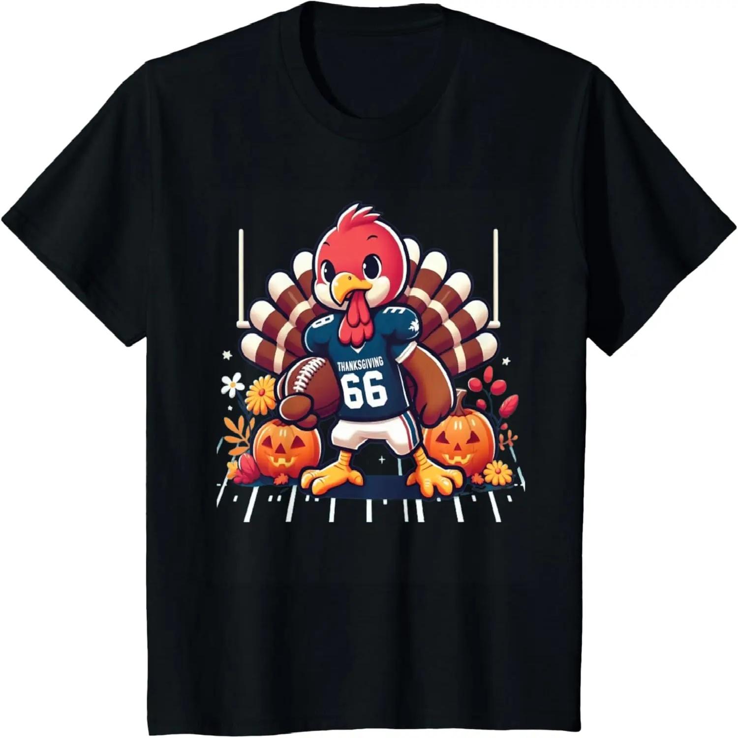 

Kids Baby Turkey Football Player Toddler Boys Kids Thanksgiving T-Shirt XXXXXL чорний