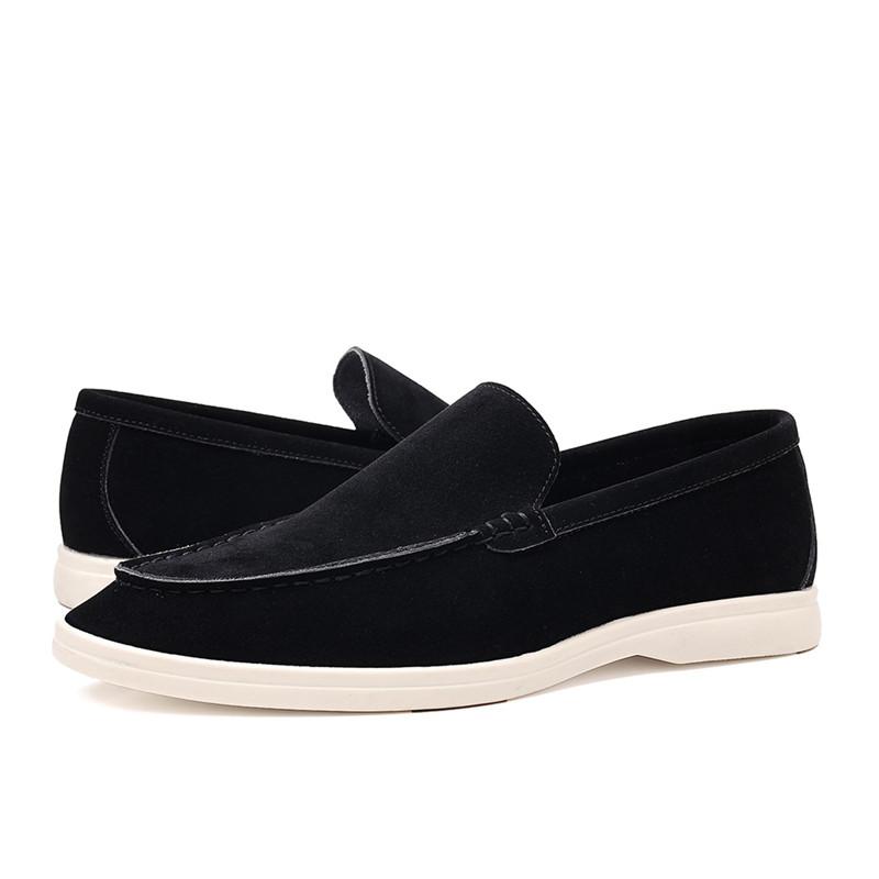 Fashion Designer New Fashion Men's Pointed Suede Leather Casual Dress Homecoming Shoes Male High Quality Loafter Formal Wedding Footwear