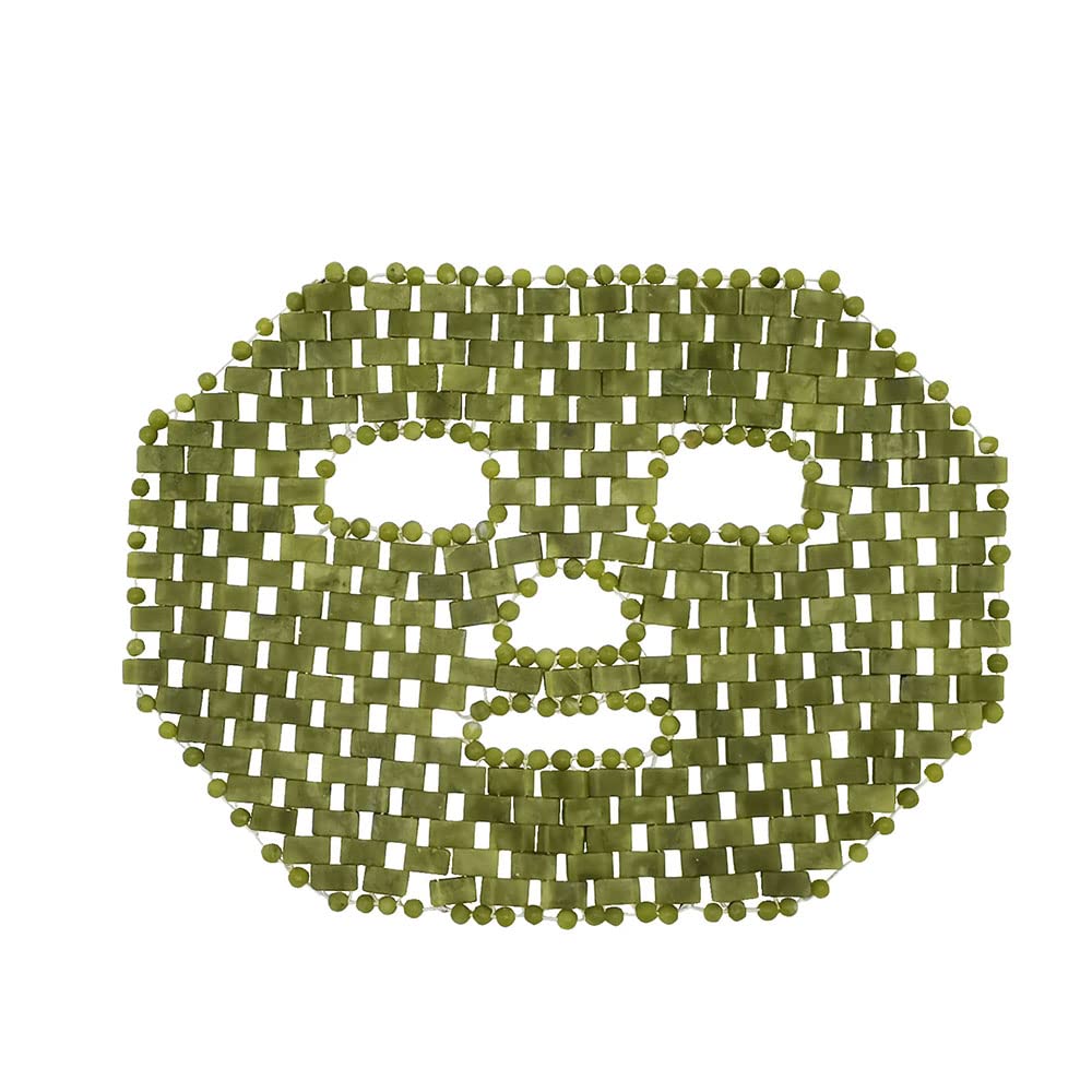 

Маска для сна из натурального камня нефрита, средство для антивозрастного массажа глаз от отеков и темных кругов зелёный