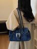 Denim Bag For Women With Large Capacity And Zipper Closure Perfect For School And Daily Use