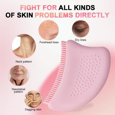 1/2 Stück Lymphdrainage-Gesichtsbürste für Kinn, Gesicht und Hals – Konturierung, Reduzierung von Schwellungen, Lymphdrainage-Massagebürste, ergonomisch, lindert Müdigkeit, Gesichtspflege