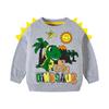 2026 Kids Cartoon 3D Dinosaur Hoodie - Spring/Autumn Round Neck Pullover for Boys
