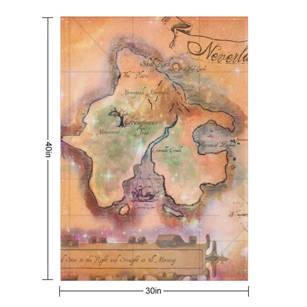 Neverland Map Throw Blanket for sofa Picnic Tourist Heavy Blankets