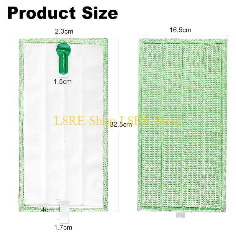 L8RE 6Pack Washable Microfiber Refill Mop Pads for VORWERK SP600 Mop Cloth