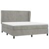VidaXL Lit à sommier tapissier et matelas Gris clair 160x200cm Velours - Modèle 3129099