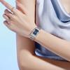 SUNKTA New Ladies Waterproof Watches Square Stainless Steel Quartz Watch For Women Elegant Bracelet Wristwatch Ladies Clock Gift