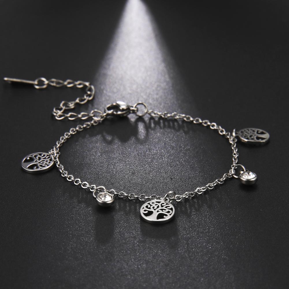 Korean Butterfly Crystal Bracelets on Hand for Women Stainless Steel Charm Bracelet Jewelry Valentine's Day Gift