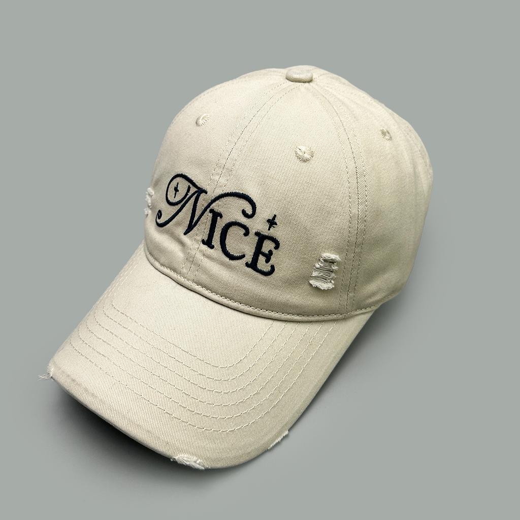Spring And Summer Hole Design Embroidered Nice Letter Baseball Cap Men'S And Women'S Sunshade Retro Personalized Cap