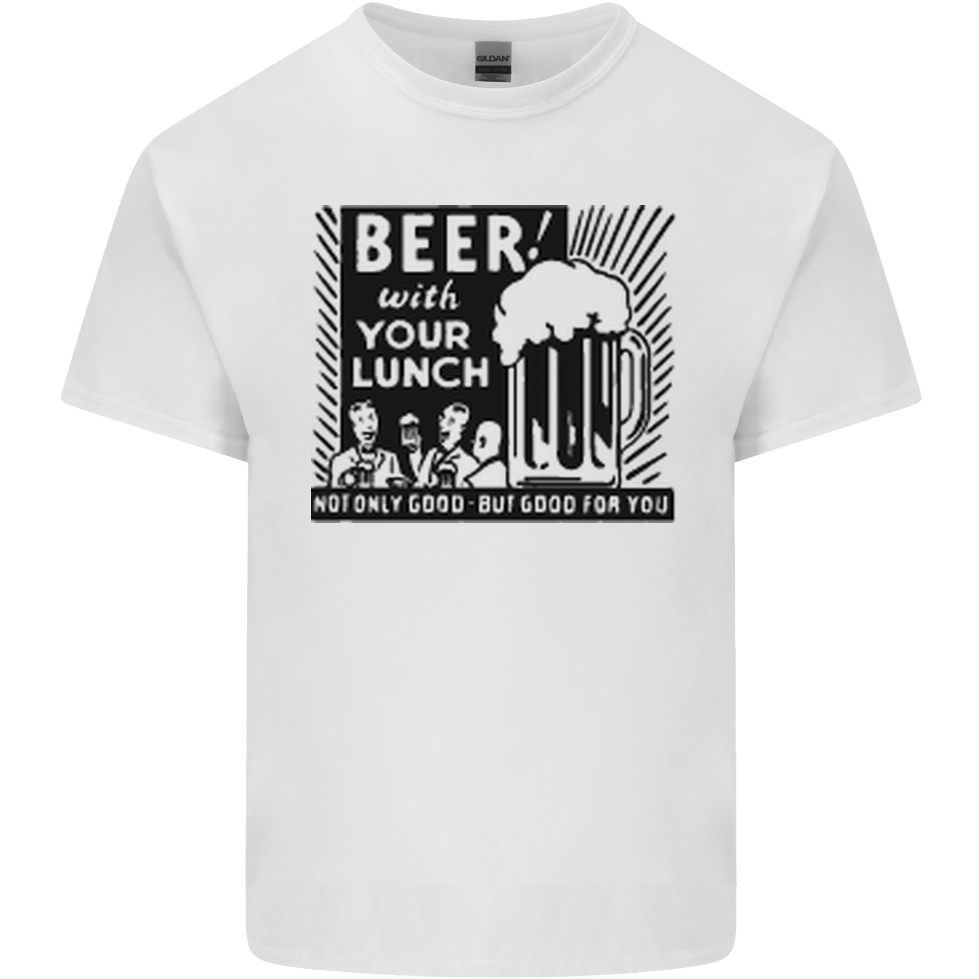 Beer with Your Lunch Funny Alcohol Unisexs Light Cotton TShirt S