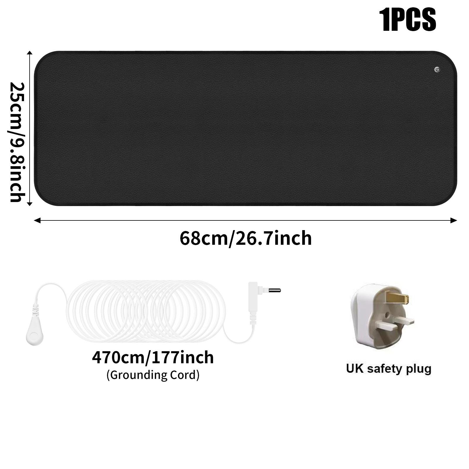 

Various Sizes Grounding Mat Foot Earth Contact Muscle Comfort Travel Portable Durable Indoor Outdoor Use UK Plug чорний
