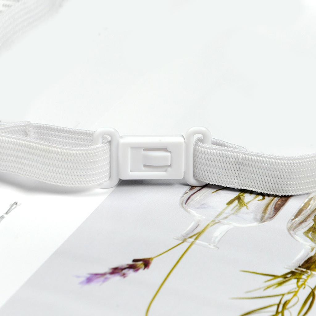 Adjustable 1cm Width Bow Tie Black/White Elastic Band For Men Women Teens Elegant Black Elastic Straps for Bow Tie