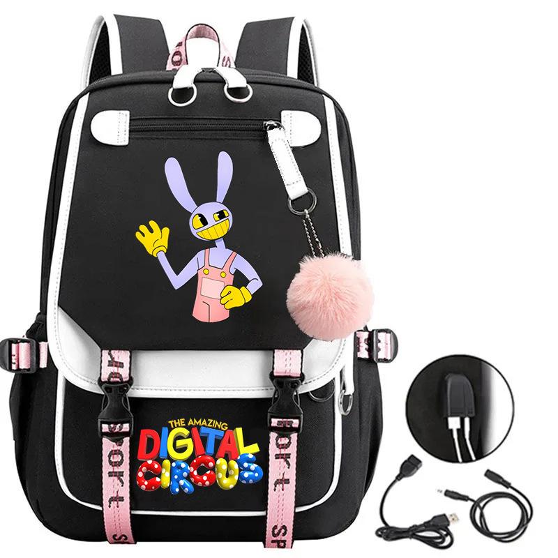 Digitale Circus Digitale Circus Perifere Rugzakken Student Schooltassen Stuur Haakjes mee Usb backpack
