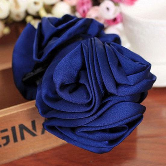 Fashion Cloth Rose Flower Hairpin Hair Claw Clip Women Barrette Accessories