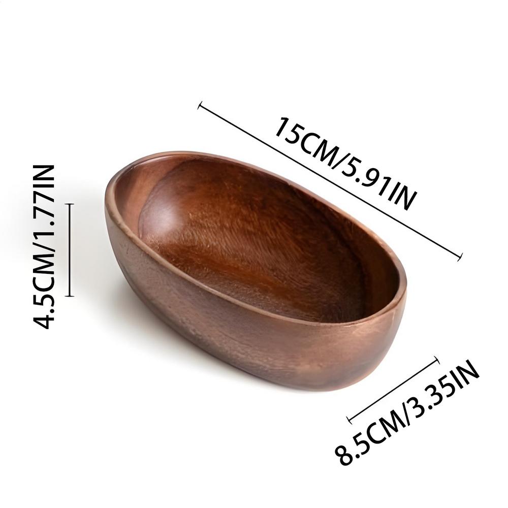 

Wooden Bowls Boat Shape Decorative Serving Bowls Wooden Serving Tray for Nuts Snack Sandwich Bread Fruit Appetizers Dips Sauce