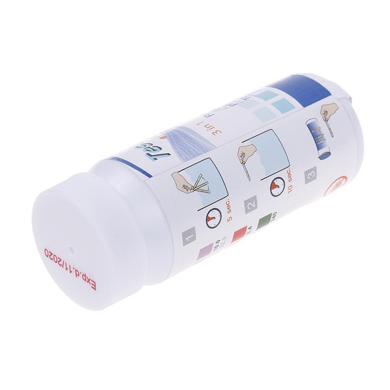 3 In1 50 Strip Swimming Pool Spa Water Chlorine Ph Test Strips Alkaline Testing