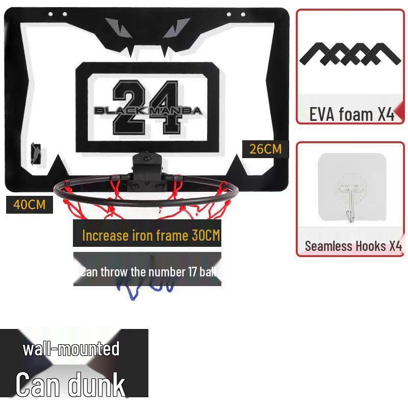 Punch-Free Foldable Basketball and Volleyball Hoop for Kids - Indoor/Outdoor Wall-Mounted Dunk Board