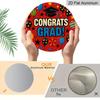 2D Flat 1pc, 8x8 in, Happy Graduation Aluminum metal sign Decorative Signs&Plaques, flower wreath center, door decoration, wall decoration, suitable
