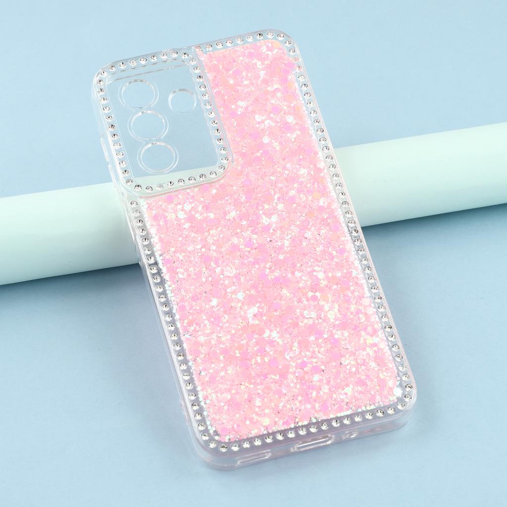 For Samsung Galaxy A56 5G Case Rhinestone Edge Glitter Epoxy TPU Phone Cover