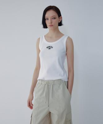 Bobeu Sleeveless Embroidered T-Shirt _White_7156340803