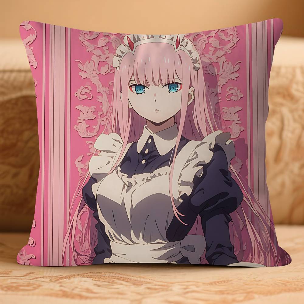Anime DARLINGS In The FRANXX-X Pillow Case Removable Washable Cushion Cover – All-Season Soft Linen