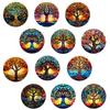Colorful Tree of Life Crystal Glass Refrigerator Magnet