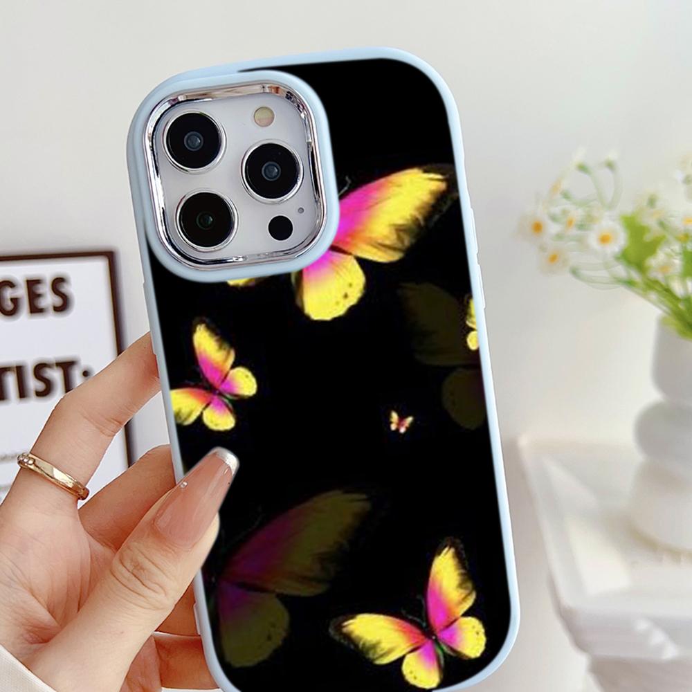 LZ4 Butterfly art design Soft Phone Case for Samsung S24 Ultra S23 Plus S21 FE A16 A54 A52 A06 Infinix Hot 40 30i Lens Protection Shockproof Cover