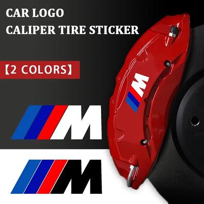 6PCS Car Brake Decorative Stickers Wheel Hub Styling Decals Accessories For BMW M X1 X3 X5 X6 X7 E30 E90 M3 E84 E83 F25 E91 E60
