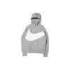 Tech Fleece Color Block Duże logo Drukowana bluza z kapturem Męska odzież sportowa Topy Szary DD8223-063