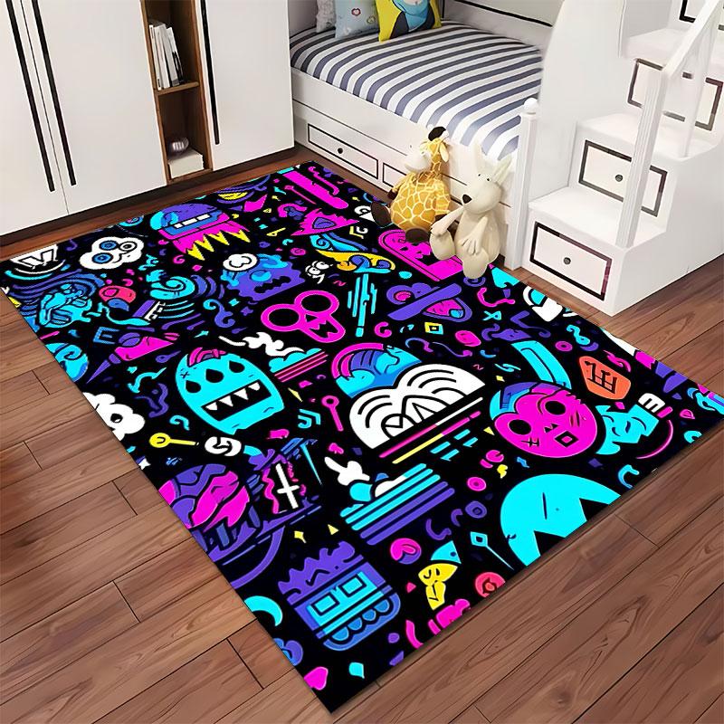 Colorful Abstract Cartoon Pattern Suitable As a Non-slip Mat for the Living Room or Bedroom Sofa