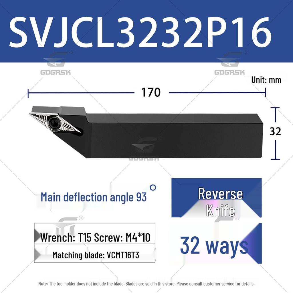93° CNC External Turning Tool Holder SVJCR/L1212H11/1616H16