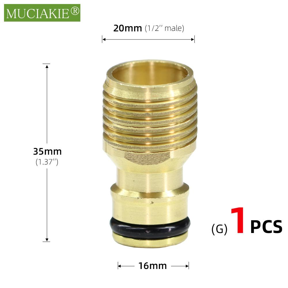 

1/2 3/4 1 Brass Tap Quick Connecter 16mm 20mm Copper Hose Coupling Adapter Garden Tubing Repair Watering Gun Fittings Tool