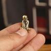 Vintage Mini Brass Zen Monk Statue Collectible Tea Pet for Office Desk Yoga Room Meditation Decor