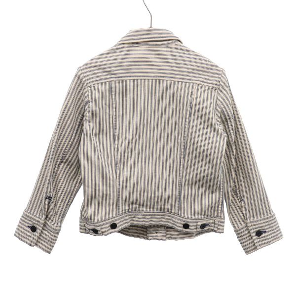 45rpm Stripe Short Jacket 2 Beige X Green Women Used